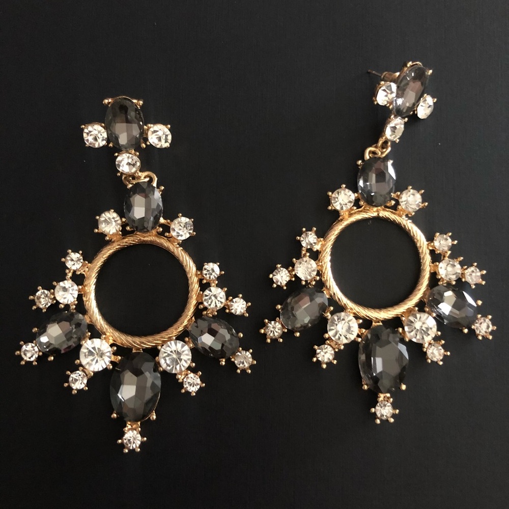 Large Jewel Drop Earrings